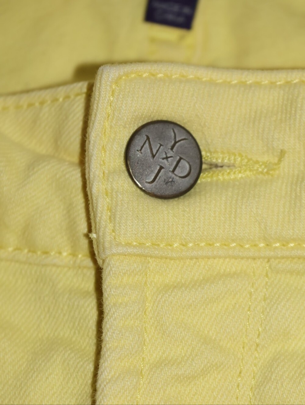NYDJ (Not Your Daughter's Jeans) Pastel Yellow Alisha Fitted Ankle Jeans. - Picture 3 of 14